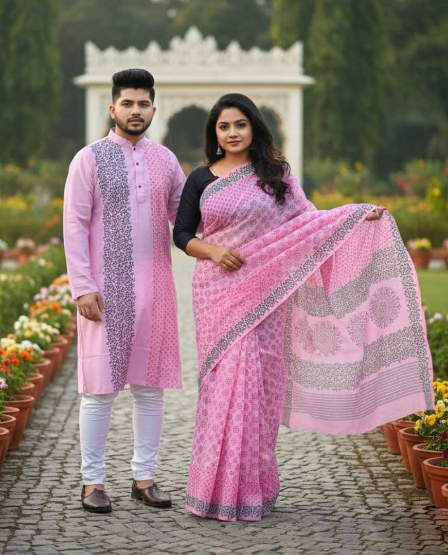 ১ টি শাড়ি ১টি পাঞ্জাবি